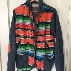 Free People Artisan De Luxe Denim/Baja Wool Jacket